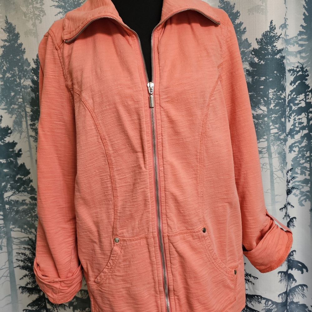 Chic Coral Utility Jacket for Women